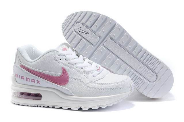 Womens Nike Air Max LTD Shoes White Pink Logo - Click Image to Close